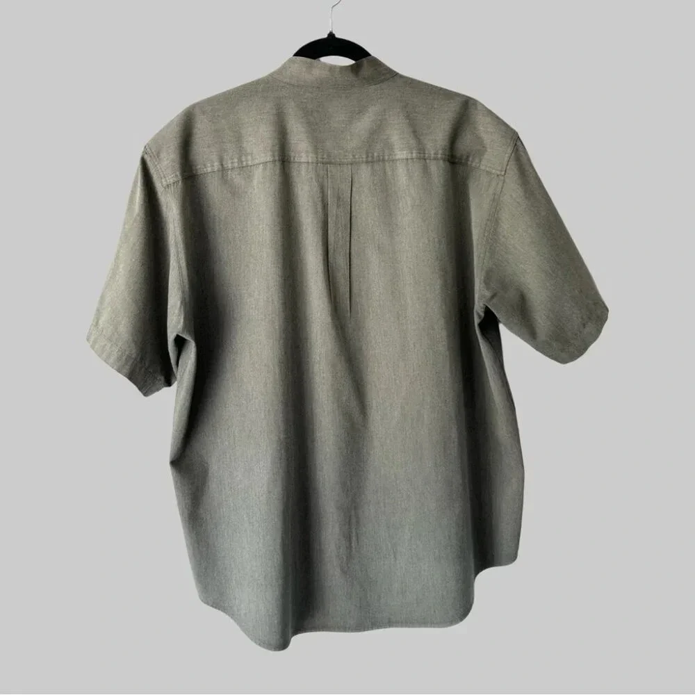 Polo Ralph Lauren Military Green Stand Collar Short Sleeve Shirt